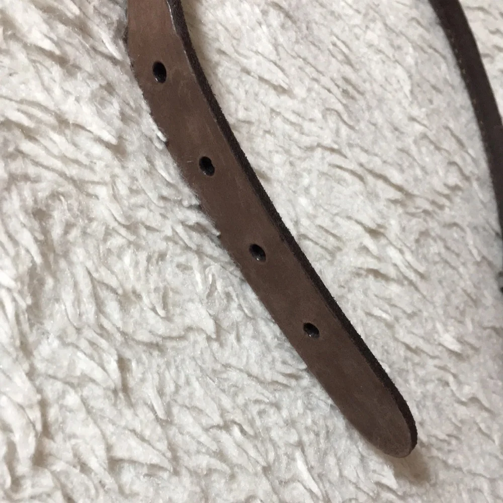 Timberwolf Brown Leather Round Dog Collar